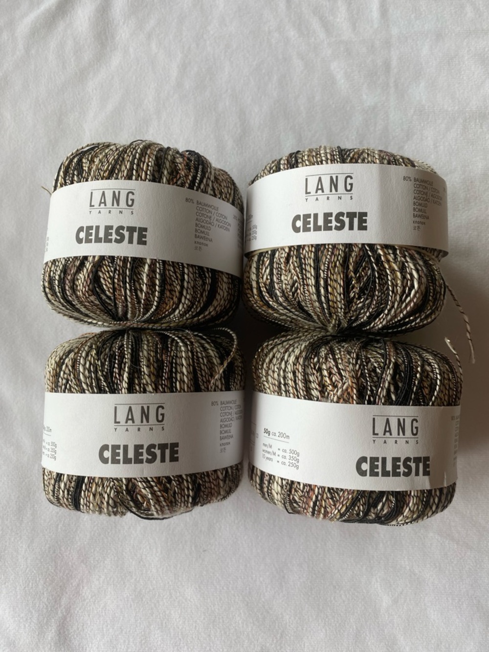 Lang Celeste Variegated Neutral Ribbon Yarn